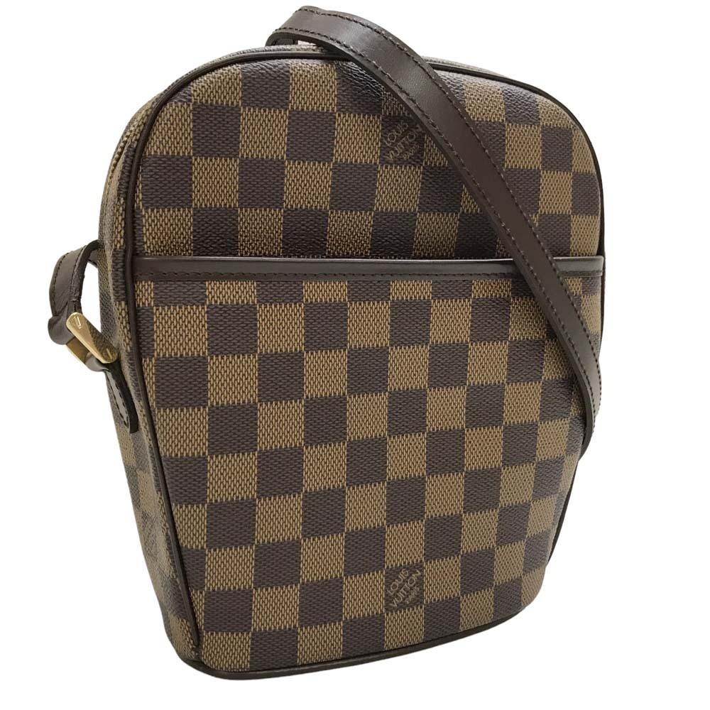 Louis Vuitton Ipanema Shoulder Bag Damier Ebene Brown Checkered